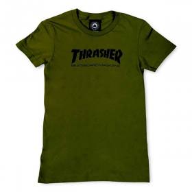 Thrasher Women's Skate Mag T-Shirt - Olive Green