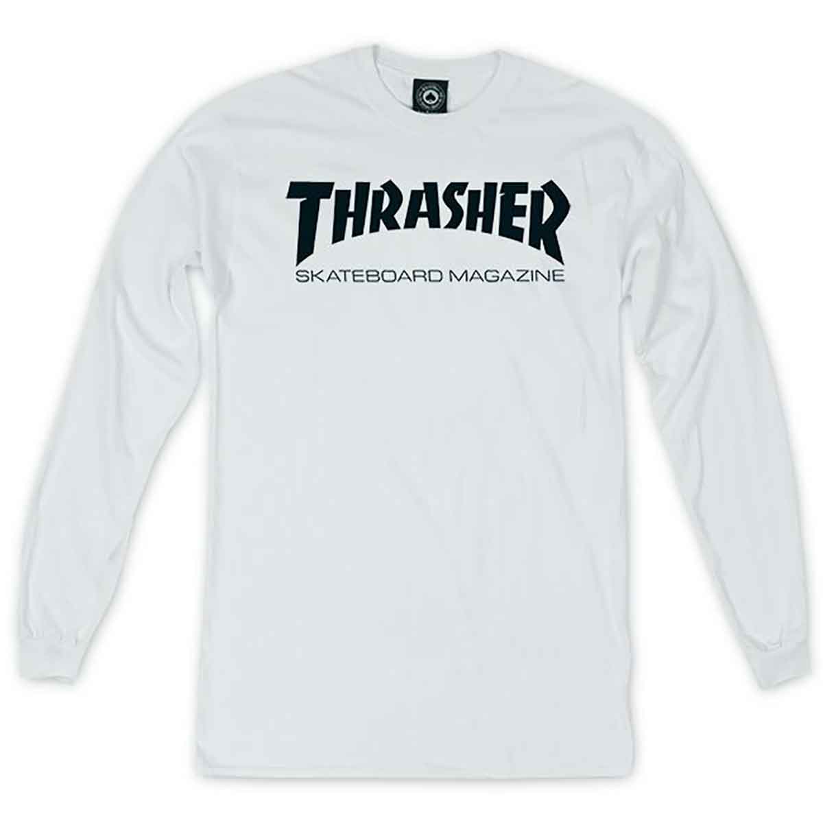 Thrasher Skate Mag Long Sleeve T-Shirt - White | SoCal Skateshop