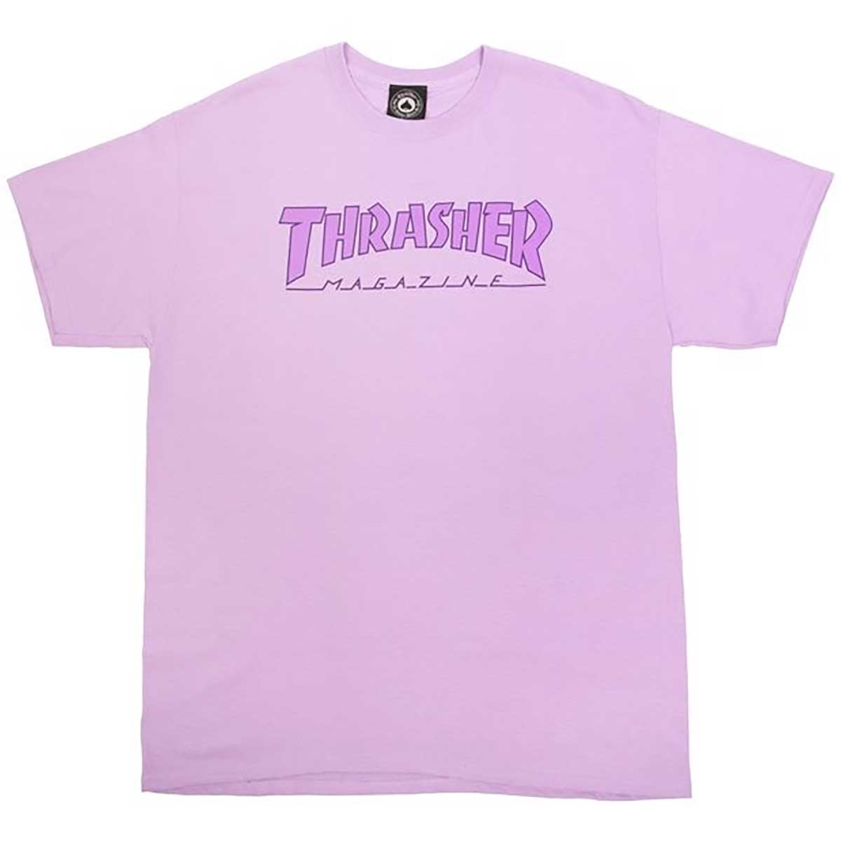 Thrasher Magazine Outlined T Shirt Orchid Socal Skateshop