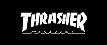 Thrasher Skateboard Magazin Sticker Logo Rot Weiß 9,5x4cm Rechteckig 