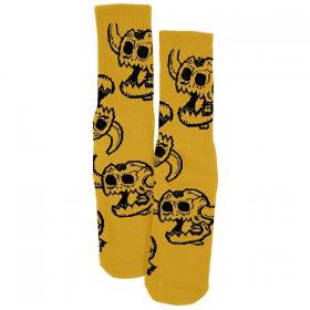 Toy Machine Monster Skull Crew Socks - Mustard