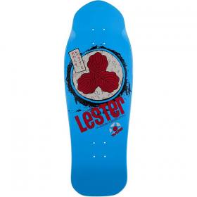 10.5x30.25 Tracker Trucks Lester Kasai Oak Leaf Re-Issue Deck - Blue Dip