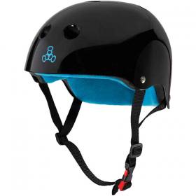 Triple 8 THE Certified Sweatsaver Helmet - Black Glossy
