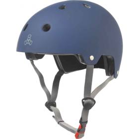Triple 8 Dual Certified EPS Helmet - Matte Blue Rubber