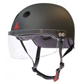 Triple 8 THE Certified Sweatsaver Visor Helmet - Black Rubber
