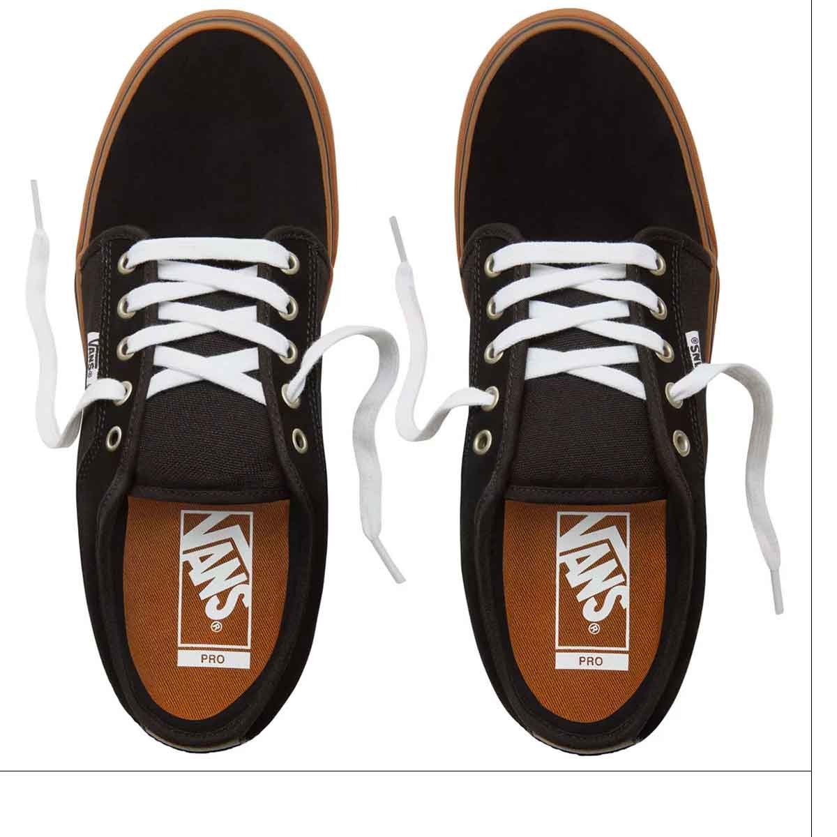 vans chukka low oxford black & gum skate shoes