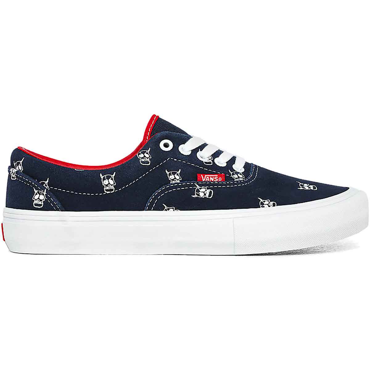navy blue and red vans