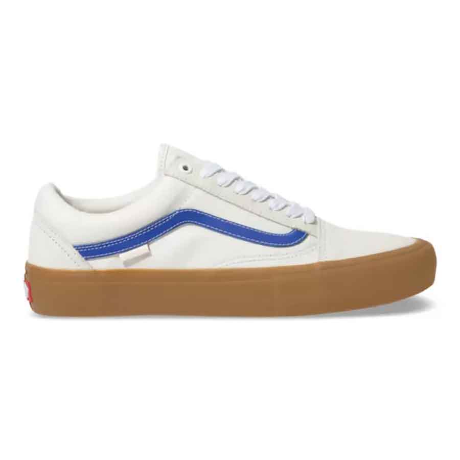 old skool vans blue and white