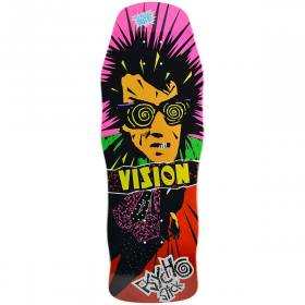 10x29.75 Vision Old School Psycho Stick Re-Issue Concave Deck - Red Stain