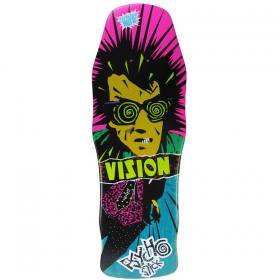 10x29.75 Vision Old School Psycho Stick Re-Issue Concave Deck - Turquoise Stain