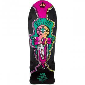 9.75x29.75 Vision John Grigley Street Ghost Re-Issue Deck - Black Dip/Pink Nose