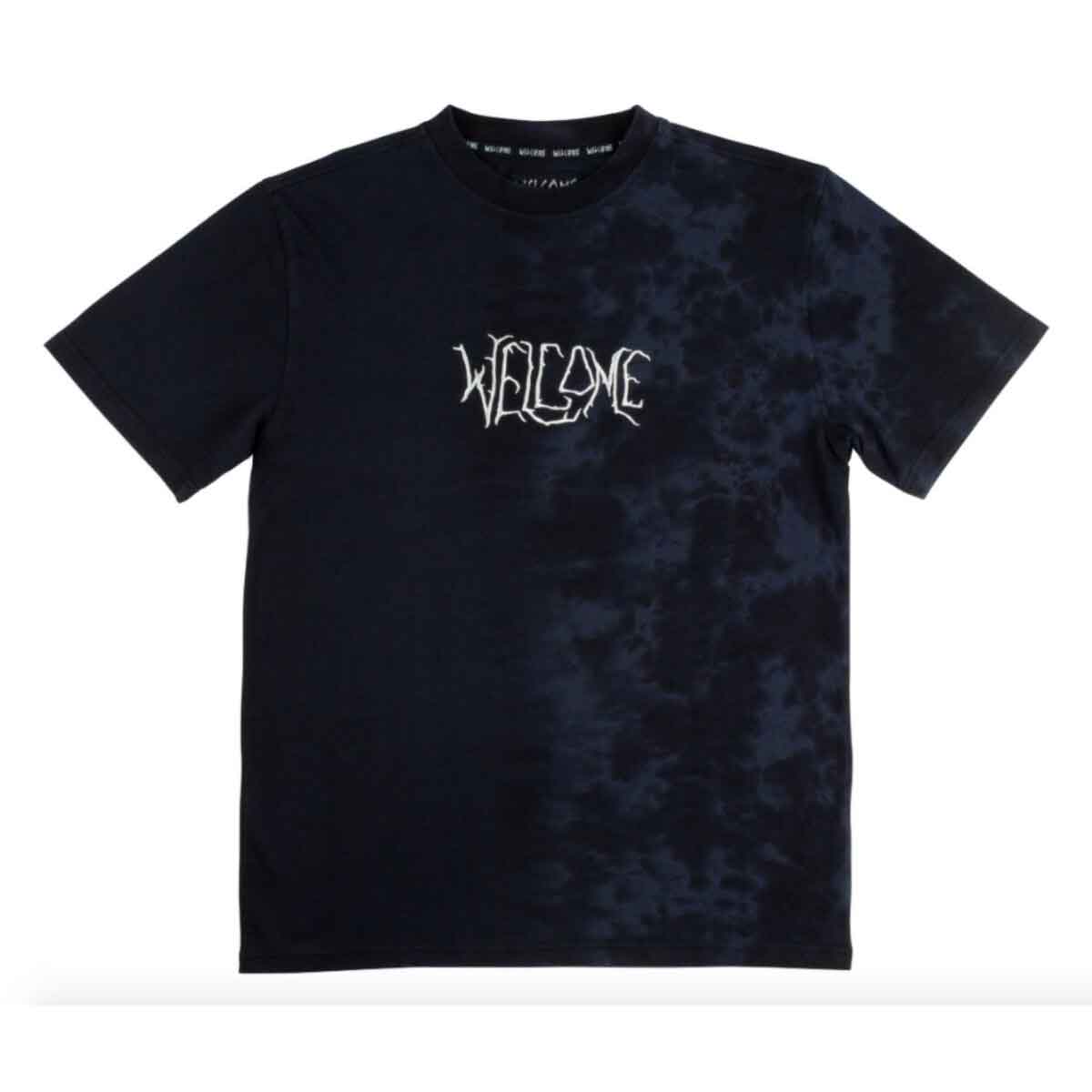 Welcome Half Blood Tie Dyed Knit T Shirt Black Moon Socal Skateshop