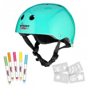 Wipeout Dry Erase Dual Certified Helmet - Blue