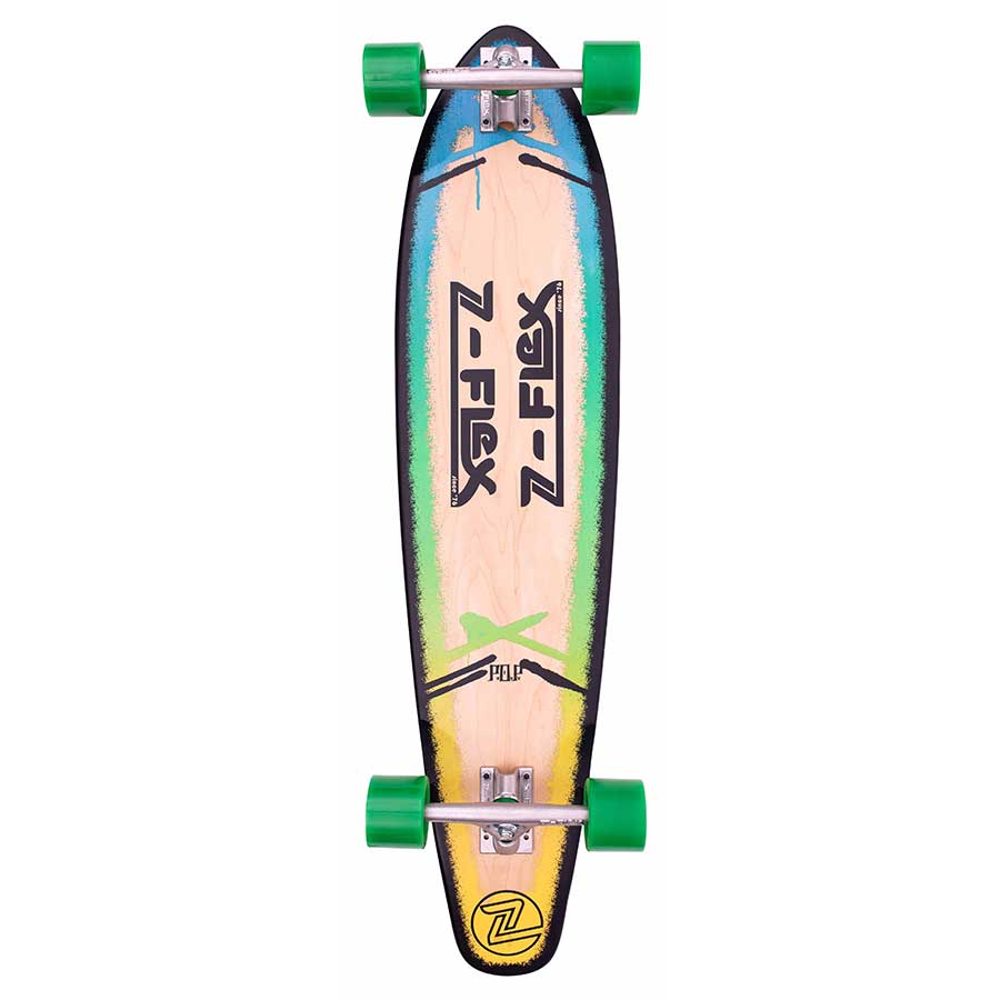 Z-Flex P.O.P. Roundtail Longboard Complete - Blue Fade 9.5x39.5 | SoCal ...