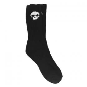 Zero Skull Crew Socks - Black