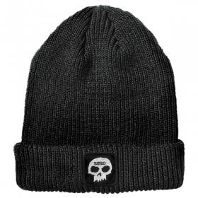 Zero Skull Patch Cuff Beanie - Black