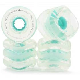 60mm 78a Shark Wheel California Roll Wheels - Clear/Mint Hub