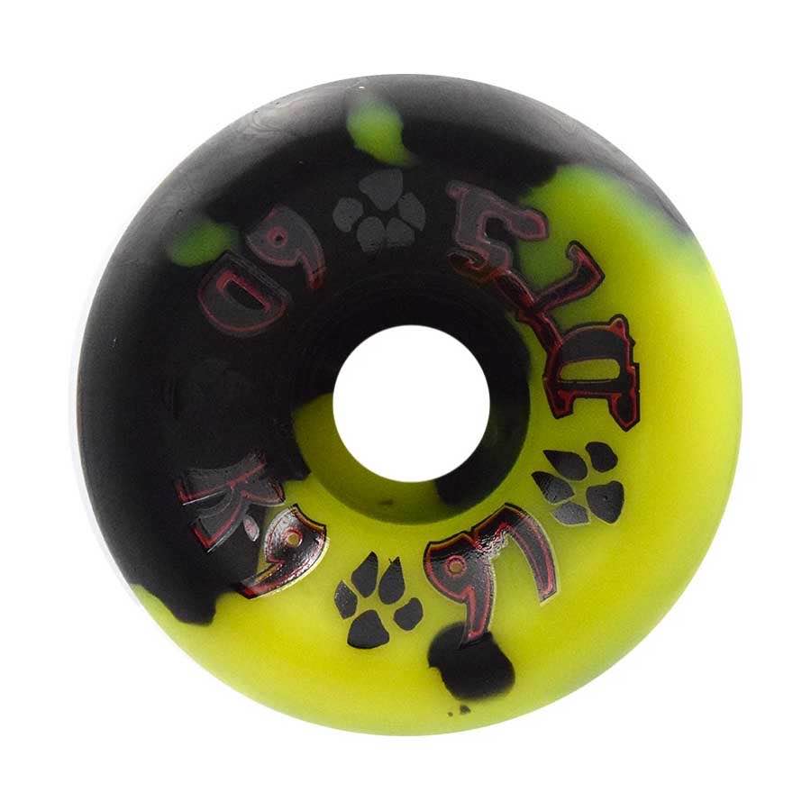 Dogtown K 9 Re Issue Wheels Yellow Black Swirl 60mm 97a Socal