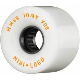 63mm 80a Mini Logo AWOL Cruiser Wheels - White