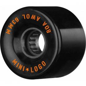 63mm 80a Mini Logo AWOL Cruiser Wheels - Black
