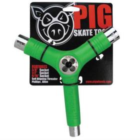 Pig Wheels Tri-Socket Re-Threader Tool - Green