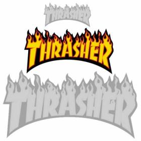 Thrasher Flame Sticker - Medium 3.25" x 6"