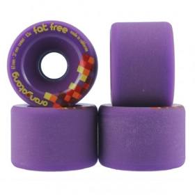 65mm 83a Orangatang Fat Free Freeride Longboard Wheels - Purple