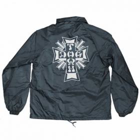 Dogtown Cross Logo Windbreaker Coaches Jacket - Navy Blue