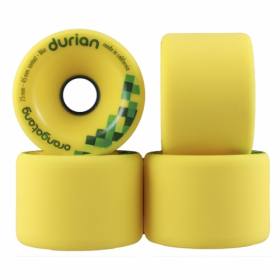 75mm 86a Orangatang Durian Freeride Longboard Wheels - Yellow