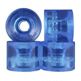 68mm 80a 3DM Avalon Longboard Wheels - Clear Blue