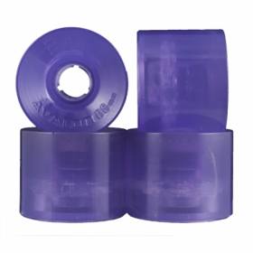 68mm 82a 3DM Avalon Longboard Wheels - Clear Purple