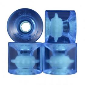 75mm 75a 3DM Avila Longboard Wheels - Clear Blue