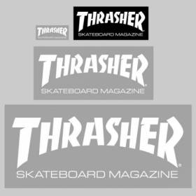 Thrasher Logo Sticker - Small 1.5" x 3.75" Assorted Colors