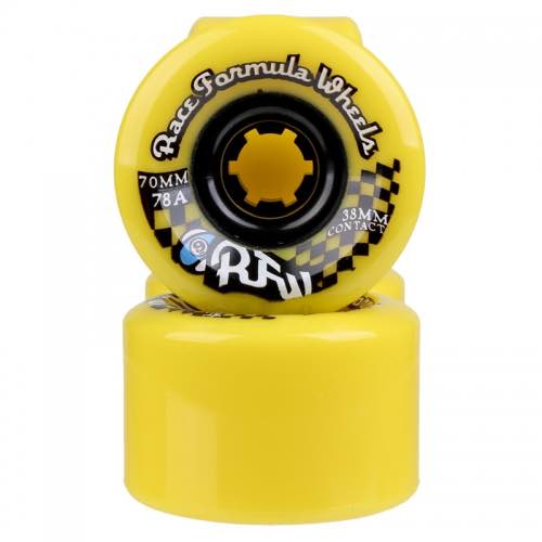 Sector 9 70mm 78a Yellow Race Formula Skateboard Longboard Wheels 