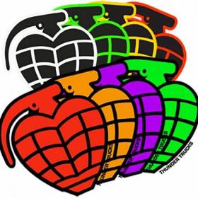 Thunder Trucks Die-Cut Grenade Sticker - Small Assorted Colors