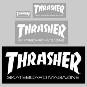 Thrasher Logo Sticker - Super 3.625" x 9.25" Assorted Colors