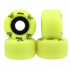 57mm 98a Rain Skates 57s Round Cut Wheels - Yellow