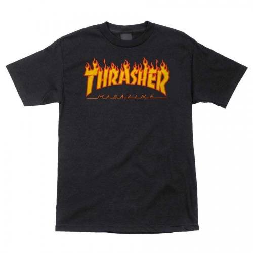 Thrasher Flame Logo T-Shirt - Black | SoCal Skateshop