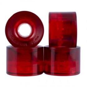 62mm 80a 3DM Cambria Cruiser Wheels - Clear Red