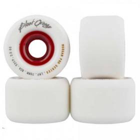 70mm 82a Blood Orange Liam Morgan Longboard Slide Wheels - White/Red Core