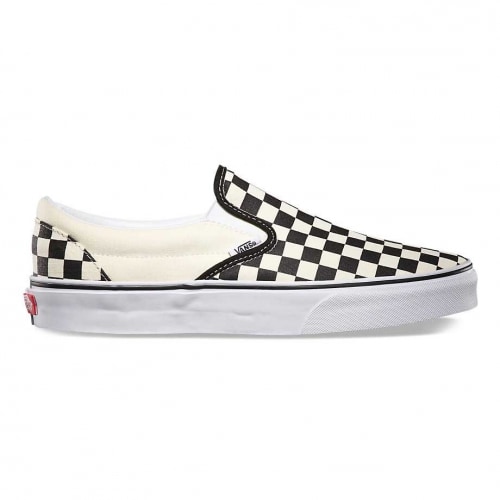 Vans Classic Canvas Slip On Shoes - Black/White Checkerboard | SoCal ...