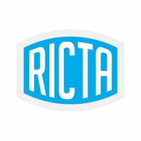 Ricta Clear Mylar Sticker - 7.5" x 10" Blue/White