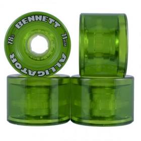 71mm 78a Alligator Re-Issue Longboard Wheels - Clear Green