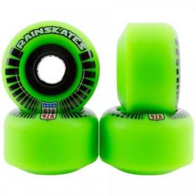 62mm 92a Rain Skates KAKU Single Conical Wheels - Lime Green
