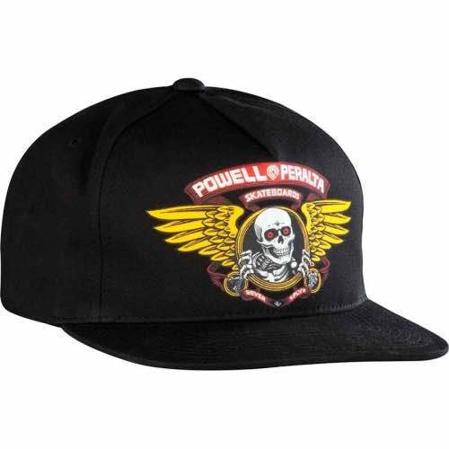 Powell Peralta Winged Ripper Snapback Hat - Black | SoCal Skateshop