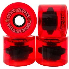 69mm 78a Cloud Ride Cruiser Wheels - Translucent Red