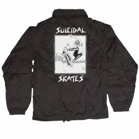 Suicidal Skates Pool Skater Windbreaker Coaches Jacket - Black