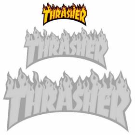 Thrasher Flame Sticker - Small 2" x 3.25"