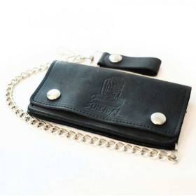 Suicidal Skates Leather Chain Wallet - Large Black