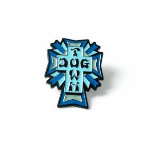 Dogtown Cross Logo Blues Enamel Pin - 1.25" Tall
